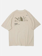 "Queue" Cat Graphic Oversized Tee